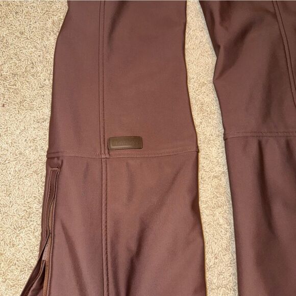 Halfdays Isabel Soft Shell Bib Pant Ski Large Waterproof Brown Spiked Cocoa - Picture 11 of 13